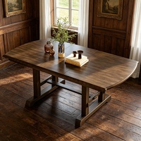 Ensemble de table à manger extensible en bois massif de style farmhouse avec 4 chaises rembourrées et un banc, meubles rustiques pour la cuisine et la salle à manger