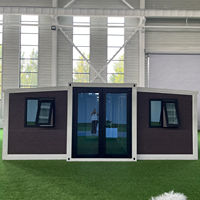 Villa préfabriquée de luxe 2 chambres à coucher 20 pieds maison préfabriquée en conteneur extensible et pliable 40 pieds petite maison portable et mobile
