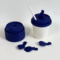 Couvercles de gobelets en plastique d'injection New DesignPP Custom 90 Caliber Cap Split Cover Couvercles de gobelets de boissons chaudes jetables étanches