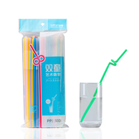 Soton Offres Spéciales coloré thé à bulles divers strié en gros boisson jus cafés en plastique thé à bulles paille paille Pla pailles