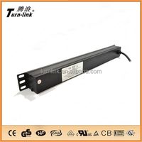 Bande d'alimentation à montage horizontal standard 19 "6 voies IEC PDU avec prise britannique