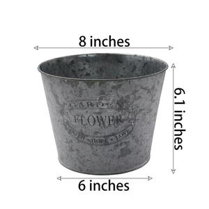 工場価格1.3ガロンプランター大型屋外プランター大型屋外プランターヴィンテージ鉄植木鉢庭用 - Product Image 3