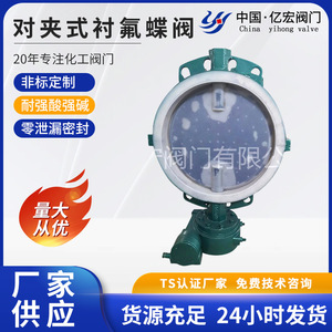 Vanne papillon Yihong à doublure PTFE D371F46 à brides, manuelle, pour milieux chimiques, résistante à la corrosion - Product Image 5