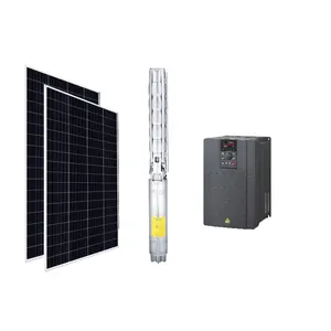 18 кВт цельный комплект солнечной системы насоса для фермы 550 Вт солнечные панели и питание от сети MPPT солнечный насос инвертор S/S AC DC скважинный насос