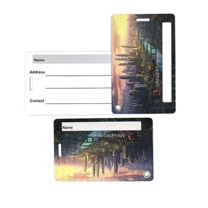 Cá nhân hoá tùy chỉnh nhựa bền hành lý thẻ đôi thẻ đầy màu sắc in logo PVC hành lý vali túi xách - Product Image 5