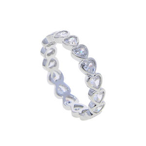 Bague de mariage en diamant en forme de cœur au design délicat, très vendue, pour femmes, bijoux fins avec sertissage en bézel - Product Image 3