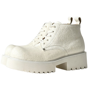 Stivali Casual da Passeggio per Autunno e Inverno, Stivali con Tacco Alto in Stile Derby Britannico, Stivali in Pelle Bianca con Pelliccia per <span class=keywords><strong>Uomo</strong></span> - Product Image 5