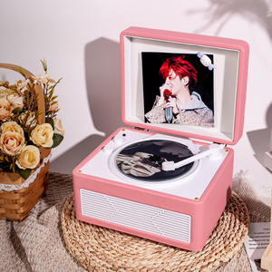 Factory <b>Custom</b> Retro Portable <b>CD</b> Player with Built-in Bluetooth Speaker Home Decoration Music Player for Bedroom Living Room - Product Image 6