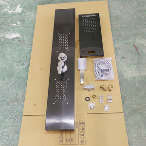 ชุดฝักบัวอาบน้ำแบบแขวนผนัง วัสดุสแตนเลส 304 สีเทาเมทัลลิก พร้อมระบบควบคุมอุณหภูมิแบบดิจิตอล และหัวฉีดแบบสเปรย์ด้านบน - Product Image 1