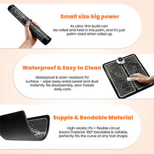 Tapis de massage électrique pliable portable <span class=keywords><strong>2026</strong></span> Type C vibrant pour la circulation des pieds et la réflexologie - Product Image 6