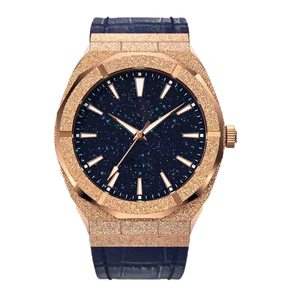 Montre homme en acier inoxydable avec logo personnalisé, étanche 5 BAR, style rétro sportif, modèle <span class=keywords><strong>Paul</strong></span>, style riche, cadran givré avec bracelet en cuir - Product Image 4