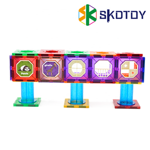 100 Uds STEM juguete niños azulejos magnéticos mármol carrera pista de carreras juguete de construcción para niños juego de construcción regalo para niños - Product Image 5
