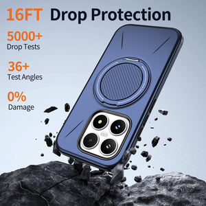 Fundas para Teléfono Móvil con Soporte Giratorio de 360 Grados para <span class=keywords><strong>Xiaomi</strong></span> 17 <span class=keywords><strong>Pro</strong></span> Max para <span class=keywords><strong>Redmi</strong></span> <span class=keywords><strong>Note</strong></span> 15 14 <span class=keywords><strong>Pro</strong></span> Plus, Cubiertas de TPU con Lámina de Hierro de Fibra de Carbono - Product Image 3