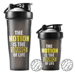 Borraccia Shaker con <span class=keywords><strong>Citazioni</strong></span> <span class=keywords><strong>Motivazionali</strong></span> 600ml in PP Senza BPA con Manico e Coperchio Flip-Top per Corsa, Fitness e Attività all'Aperto, con Sfera Miscelatrice in Acciaio Inox - Product Image 3
