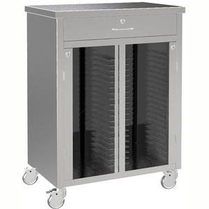 (MS-T130S) Stainless Steel Medical <b>Records</b> Trolleys with 40 recorders - Product Image 1