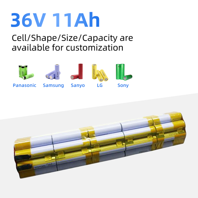 18650 10S5P 10Ah 11Ah 20Ah 30Ah 50Ah High Capacity 36 Volt Rechargeable Lithium Ion Battery Packs for Power Tool
