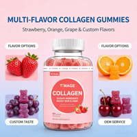 Compléments de collagène en gommes à marque privée, multi-vitamines C, acide hyaluronique, pour l'éclat de la beauté, sans OGM, OEM