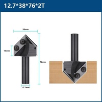 Fraise 3D à fente en V pour rabot à bois, outils en carbure, 90 degrés, 1/2, 1 pièce