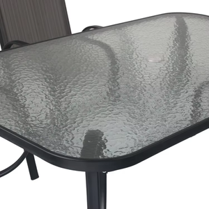 Set di Mobili da <span class=keywords><strong>Giardino</strong></span> in Acciaio con <span class=keywords><strong>Tavolo</strong></span>, Sedie e Ombrellone per Esterni - Product Image 6