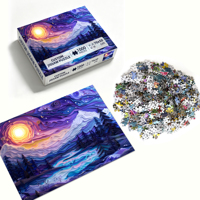 Puzzle Kertas Kustom 1000 Potong, Logo OEM Diterima, Permainan Keluarga, Dekorasi Dinding Seni, Pemandangan Abstrak, Penghilang Stres, Grosir