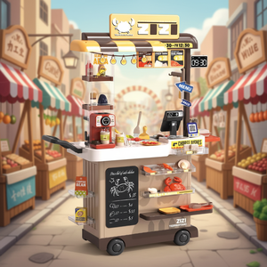 Mini Grill Teppanyaki 102 cm pour Enfants, Jouet <span class=keywords><strong>de</strong></span> <span class=keywords><strong>Cuisine</strong></span> avec Effets Sonores et Lumineux, Jet d'Eau Électrique et Pulvérisation <span class=keywords><strong>de</strong></span> Nourriture Changeante <span class=keywords><strong>de</strong></span> Couleur pour Jeux <span class=keywords><strong>de</strong></span> <span class=keywords><strong>Cuisine</strong></span> - Product Image 2