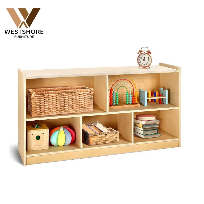 Montessori Kindergarten Wooden Toy Cabinets Toddler