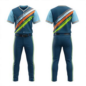 Maillot et pantalon de baseball personnalisés 2026 de haute qualité, impression numérique, maille unisexe légère, vente en gros, 100 % polyester respirant 220g - Product Image 1