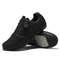 Chaussures de vélo tout-terrain durables avec semelle en caoutchouc, tige respirante et creuse, amortissantes pour le VTT