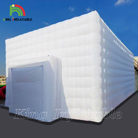 Grand Cube fête de mariage Led lumière tente gonflable blanc carré chapiteau Bar Pub événement boîte de nuit gonflable