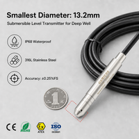GLT530 Capteur de niveau d'eau pour puits profond submersible de petit diamètre 0-200m de portée 16mm 19mm PU Wire Hydrostaic