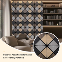 Panneaux acoustiques décoratifs en MDF et PET, panneaux muraux acoustiques en bois géométriques 3D personnalisés pour cinéma maison, hall d'hôtel