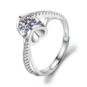 Anel de Zircônia Luxuoso Personalizado por Atacado, Anéis Ajustáveis para Casamento e Noivado, Diamante Barato para Mulheres - Product Image 4