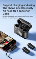 Microphone sans fil omnidirectionnel en plastique AI SX101 pour iPhone Android, idéal pour le vlogging et les podcasts, avec fonction d'annulation du bruit