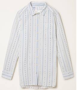 <span class=keywords><strong>Camicia</strong></span> <span class=keywords><strong>a</strong></span> <span class=keywords><strong>Righe</strong></span> Bianche <span class=keywords><strong>e</strong></span> Azzurre da <span class=keywords><strong>Donna</strong></span>, Leggera con Bottoni <span class=keywords><strong>e</strong></span> Maniche Lunghe per Abbigliamento Casual <span class=keywords><strong>e</strong></span> Business - Product Image 6