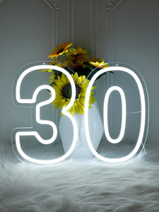 Dropshipping giapponese piccoli segni di vetro messicano lettere acriliche numero personalizzato <span class=keywords><strong>Led</strong></span> segno al Neon Drop Shipping per la festa - Product Image 6