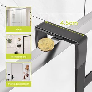 Organisateur de douche de salle de bain à 3 niveaux Étagère de douche suspendue pour salle de bain <span class=keywords><strong>sans</strong></span> perçage avec crochets et panier à savon - Product Image 6