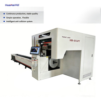 Découpeuse laser à fibre haute vitesse pour tuyaux avec contrôle Cypcut et rail de guidage HIWIN pour systèmes de ventilation CVC, bords lisses