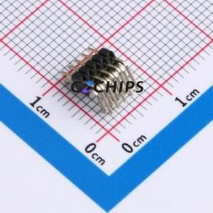 1271WR-2x5P Pin Header Bent Lead Through Hole,P=1.27mm Connector 2x5P 1.27mm Pin Header Right Angle Insert - Product Image 2