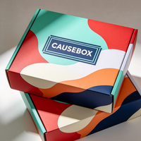 Boîte cadeau personnalisée imprimée numériquement style Causebox, production en 72h, boîte d'expédition pour vêtements en carton imperméable