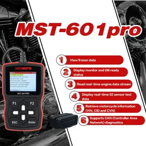 Motorscanner MST-601PRO Obd2-codelezer Mst 601 Pro Obdii/Eobd Motorfiets Diagnose Code Leesgereedschap Voor Yamaha Voor Honda
