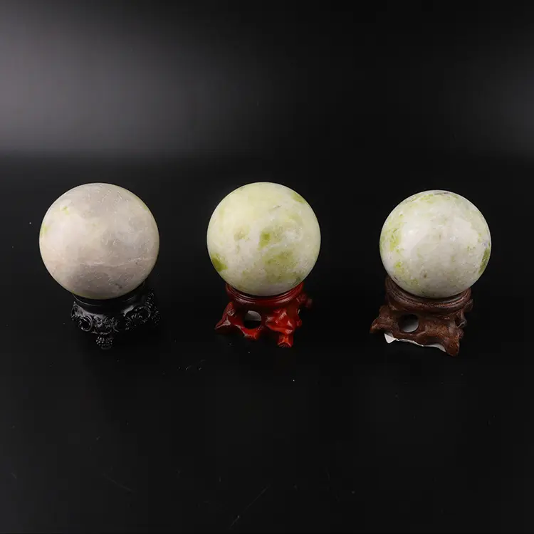 Gems Hottest product Natural xiuyan jade stone balls big size crystal spheres decoration craft for summer