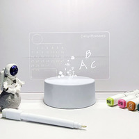 Acrylique lumineux rechargeable LED message effaçable mémo bureau calendrier affichage tableau blanc