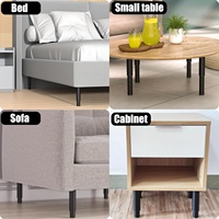 4 pièces Pieds de meuble modernes robustes réglables en acier laminé à froid pour chambre à coucher, pieds de table, pieds de remplacement pour armoire et canapé, quincaillerie