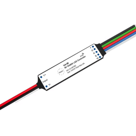 V4-W 4CH 1A 12-24VDC RGBW LED Mini Controller Led Dimmer for RGBW LED Strip Eco-Friendly 5-Year Warranty