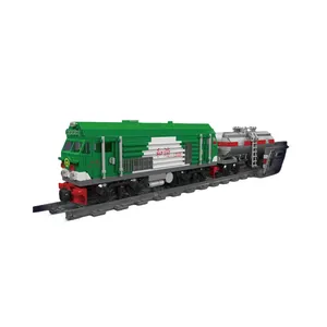 Mould King World Railway Series 12026 Harmony 3 Diesel-Lokomotiv-Fernsteuerungsmodell montierte Bausteine