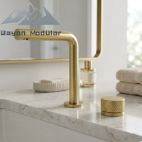 Robinet de lavabo monocommande Wayon de luxe en or brossé, dernière collection