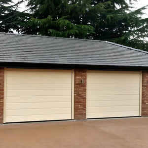 <span class=keywords><strong>Porte</strong></span> de <span class=keywords><strong>garage</strong></span> <span class=keywords><strong>sectionnelle</strong></span> électrique automatique moderne en alliage d'aluminium étanche avec télécommande pour extérieur, sous-sol, villa, entrepôt - Product Image 4