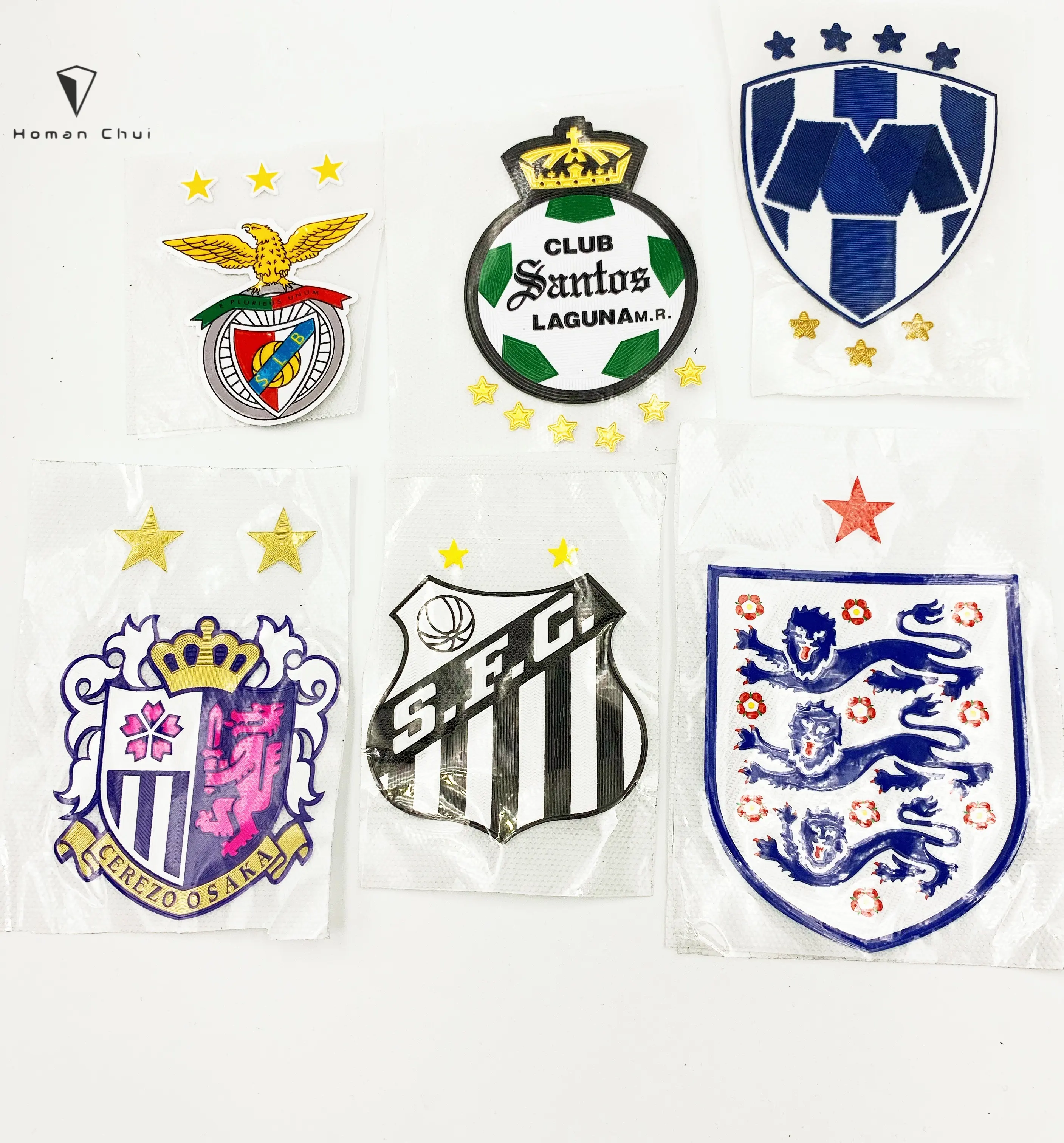 Patch per squadre di calcio in PVC per indumenti accessori personalizzati per valigie