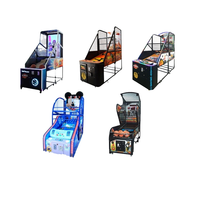 Machine de jeu d'arcade de basketball de rue à monnayeur, construction métallique durable, machine de tir au basketball sportive commerciale