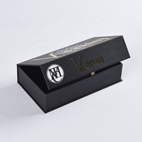 Boîte en carton noire personnalisée, boîte cadeau électronique grand public, boîte cadeau magnétique avec couvercle, boîtes d'emballage aimantées